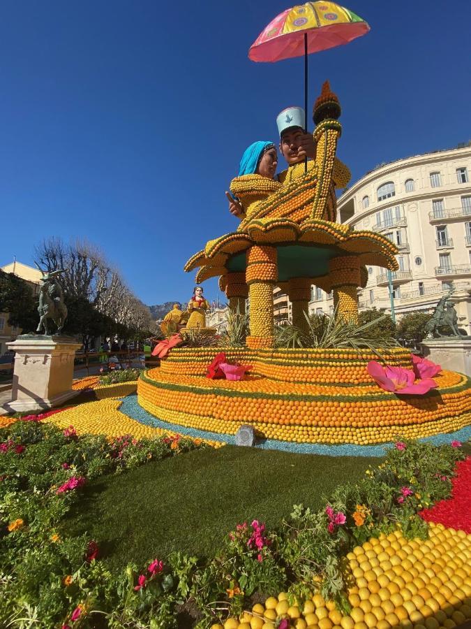 3 Pieces Des Jardins Lägenhet Menton Exteriör bild
