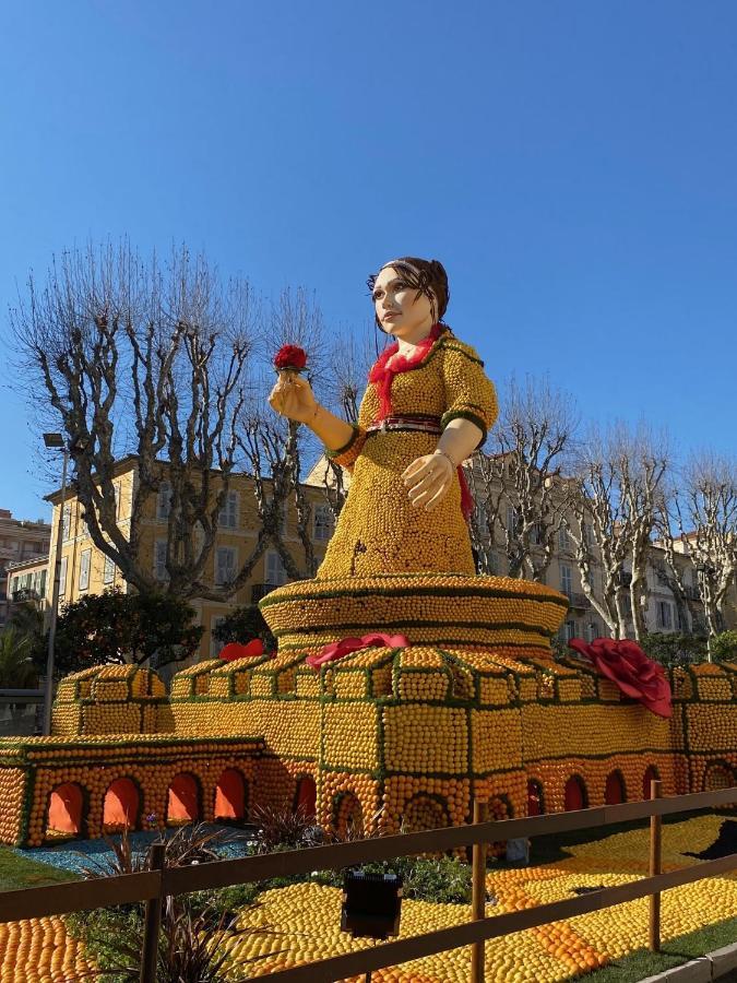 3 Pieces Des Jardins Lägenhet Menton Exteriör bild